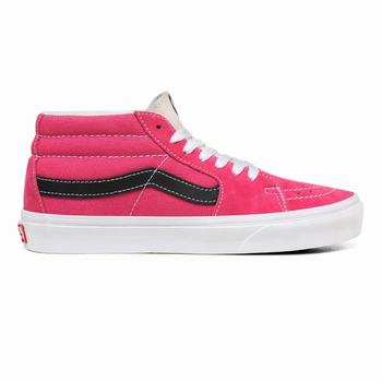 Vans Retro Sport Sk8-Mid - Naisten Korkeavartiset tennarit - Fuksia Violetit/Valkoinen